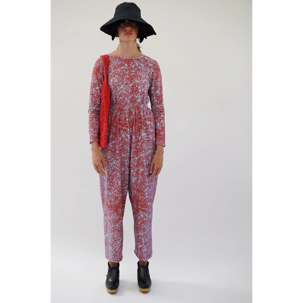 NWT Beklina Splatter Blue/Red Top And Pant Set - M